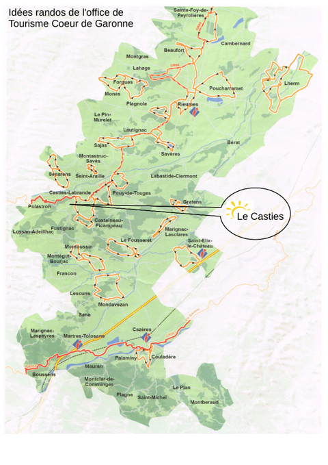 Les jolis chemins de randonnées autour du Camping Le Casties